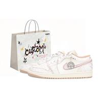 Jordan Air Jordan 1 Vintažiniai krepšinio batai Unisex Žemi Rožiniai 553558-169(Komanda1335-) 44.5 white