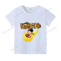 Dragon BallZ T-shirt for Children New Round Collar Clothing Kids Anime Short Sleeve Cute Cartoon Clothes Fashion Sunmer Top Gift 110