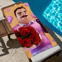 Hello game N-Neighbor-r cute Towel Beach Quick Dry Soft Pool Towels Gift for Travel Gym Shower Camping sports W40*H60(CM)