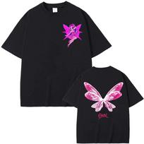 Omar Courtz Por Si Manana No Estoy Album 2026 Butterfly Graphic T Shirts Men Women High Street Male Cotton O-Neck Loose T-shirts S įvairiaspalvis