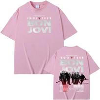 Bon Jovi Forever Tour Band  Dates Rock Music Cotton TShirt Loose Fit for Bon Jovi  Rock Fashion Comfortable Tshirts S