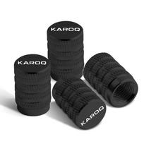 4pcs For Skoda Karoq Badge VRS Sport Line Car Wheel Tire Valve Caps Tyre Stem Covers Accessories Styling black