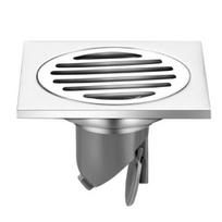 Floor Drain Double Filter Design Anti-odor Anti-blocking Drainage Insert Drain Plug Hair Catcher Floor Drainer Home Supply Unilateral gray