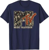 MTV Rock n Roll Music Hard Heavy Metal Skull Guitar Vintage Unisex T-Shirt S
