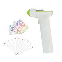 Electric Airbrush Marker Spray Pen Set with Multiple Markers and Stencils for Drawing DIY Art Projects Crafts School Supplies One Size white