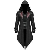 Captivating Medieval Gothic Stitching Jacket Perfect For Halloween And Themed Cosplay 3XL