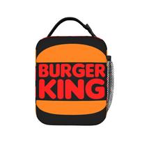 Burger King New Logo Lunch Bag  Funny Lunch Box Outdoor Picnic Portable Insulated Thermal Lunch Bags For Oxford Cooler Bag One Size black