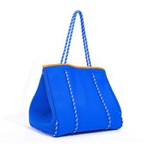 Neoprene Multipurpose Beach Bag Stylish Gym Bag Large Pool Bag Shoulder Bag Beach Tote Shoulder Bag for Women Girls 1 mėlyna