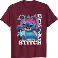 Disney Lilo and Stitch Ohana Ride Retro T-Shirt M