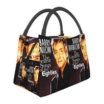 Populiarus muzikantas Barry Manilow Izoliuotas pietų krepšys mokyklai Bento maisto dėžutėms Laikanti šaltį Terminis pietų krepšys Maišelis One Size black