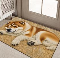 Shiba Inu Sleeping Pattern Printed Mat Is Suitable Various Places As Bedrooms Kitchens RIt Is Non Slip Machine Washable Mats 40X60CM