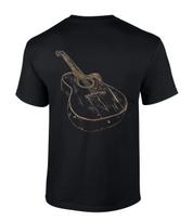 Trenz Shirt Company Black Leaning Acoustic Guitar Short Sleeve T Shirt Mens Kids Womens Tops Tees Unisex 120