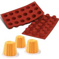 18 Holes Caneles Silicone Mold Muffin Cupcake Baking Tray Bordelais Fluted Cake Pudding Mold Diy Baking Kitchen Accessories one size