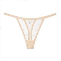 Sports yoga women's sexy coquettish lace panties women's mesh seamless panties European and American large-size T-pants S abrikosas