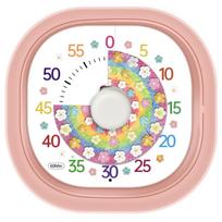 Aedyns Study Timer for Kids, Flower and Rainbow Pattern Pomodoro Timer, Countdown Timer for Classroom, School, Kitchen (Pink)
