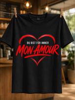 Du Bist Fur Immer Mon Amour Red Heart Brush Stroke With Gerunisex French Love Lettering Rounisextic Unisex All Tshirt S brown