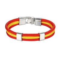 8 Stiliai Geltonas Raudonas Daugiasluoksnis Virvės Odinis Apyrankė Magnetinės Apyrankės 550 Paracord Išgyvenimo Apyrankės Pulseras red