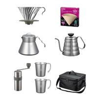 HARIO V60 Outdoor Coffee Full Coffee perfect as a Set, Black. set, gift. O-VOCF gray