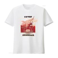 ZZ Top Deguello Cover Mens Licensed Rock Band T Shirt Sport Red Skull Laser Design vintage Washed Top For Everyday Wear XXL