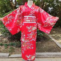 Cosplay kostiumas Sakura mergaitė Kimono suknelė Japoniško stiliaus Japoniško stiliaus Yukata Chalatas Geiša Style 18 red