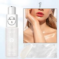 Body Glow Oil Water Resistant Shimmering Moisturizing Liquid Highlighter for Face and Body Bronze Luminizer Cosmetic 5# brown