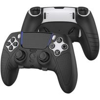 BRHE PS5 Elite valdiklio dėklas Silikoninis dangtelis DualSense Edge belaidžiam žaidimų valdikliui Neslystantis Smūgiams atsparus Rankena Apsauginė plėvelė juoda