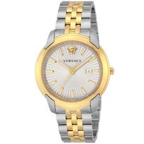Versace vyriškas dviejų spalvų urbanistinis kvarcinis laikrodis 42 mm VELQ00519 pilka