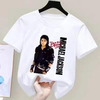 Vaikų Michael Jackson Rock N Roll Marškinėliai Vaikų Mada Apvalia Kaklo Viršutinė Dalis Vasariniai Laisvalaikio Drabužiai Kūdikiams Berniukams Ir Mergaitėms 150 white