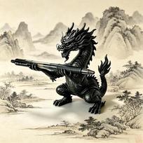 3D Printed Dragon Pen Holder Oriental Myth Vintage Design 1Pc Durable Desktop Stationery Organizer for Office Home Desk Decoration ONESIZE