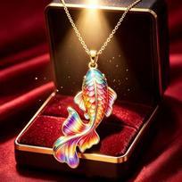 Cute Dragon Fox Pendant Necklace Colorful Enamel Craft Sparkling Crystal Jewelry for Christmas Holiday Wear Gift A10