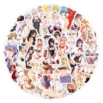 50/340 Anime Seksualios Merginos Grafiti Lipdukai Dekoratyvūs Riedlentės Gitaros Asmenybės Lipdukai gray