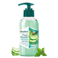 Himalaya Pure Hands Tulsi Aloe Vera Hand Wash 250ml Gentle pH Balanced Deep Cleansing Liquid Soap for Soft Fresh Hygienic Hands blue