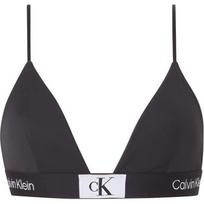 Calvin Klein SS23 Solid Unlined Triangle Bra Women underwear Black QF7217E-UB1 M white