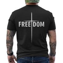 Freedom Cross Jesus T-Shirt Bible Inspired for Christian Religious Inspirational XL black