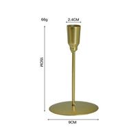 Retro žvakidės, žvakidžių rekvizitai, stalo atmosfera, žvakių papuošalai, namų žvakių vakarienės dekoracijos Tea Candlestick Small - Gold brown