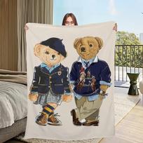 Madingas P-Polo B-Bears prabangus pledas minkštas patogus miegui pliušinis tinka svetainei biurui miegamajam gimtadieniui namams vaiko dovanai 30x40in