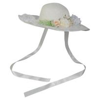 Victorian Straw Bonnet Hat Sun Protective Hat Lace Flower Vacation Fisherman Hat Teaparty  Hat Lady Headwear beige