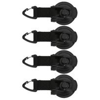4PCS Car Tent Suction Cup Strong Adsorption Capacity Portable Multipurpose Heavy Duty Suction Cup for Outdoor Travel black