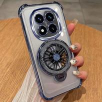 Besisukantis giroskopas Laikiklis Telefono dėklas Xiaomi Redmi Note 14 15 Pro Plus 15 15C 14C 14S 4G 5G Atsparus smūgiams Padengtas Silikoninis dangtelis Redmi 15C 4G (171) gray