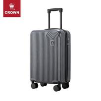 CROWN Hardside Carry-On Suitcase 20 inch gray