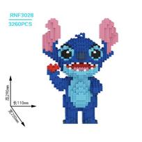 Stitch Blokeliai Žaislų Rinkinys Helovino Žaislai Veiksmo Figūrėlė Statybiniai Blokeliai Vaikų Žaislai Mikro Blokeliai Klounas Vaikas Helovino Dekoracija Dovanos blue
