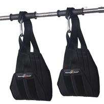Durable And Safe Ab Sling Straps 1 Pair Padded Home Gym Exerciser Ab Slings For Hanging Leg Raises Fitness Workout Equipment Muscle Training Belt black