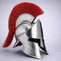 Silver Spartan Helmet with Red Crest Greek Corinthian Warrior Helmet Medieval Armor Cosplay LARP Helmet Home Decor Gift gray