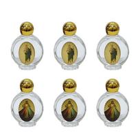 6Pieces Elegant Glass Holy Water Vessel Church Event Water Bottle Home Altar Decoration Christian Spiritual Accessories auksas