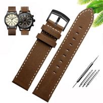 20mm 22mm Aukštos kokybės vintažinis odinis laikrodžio dirželis Timex vyriškam laikrodžiui T49905 T49963 serijai Matinis karvės odos apyrankės dirželis 22mm brown