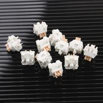 Cream Yellow Peaching Silents Linears Keyboards Switches Pre Lubed HotSwaps Tactile 3Pin for Enhanceds Typing and Gaming Performances 1 white