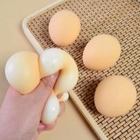 Playful Egg Press Toy, Hilarious Prank & Stress Ease Gift, Squishy Relaxation Ball For Jokes, Office And Classroom Fun brown
