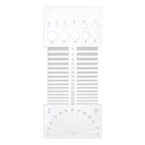 Sewing Ruler Wire Diameter Test Hole Knitting Counter Acrylic Transparent Multifunctional Measuring Tool with Protractor Multifunctional Spinning gryna