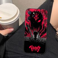 Comic B-Berserk Guts Phone Case For Realme C75 C71 C65 C63 C55 C53 C35 C33 C30 C21 C11 7 6 5 GT NEO 2 NARZO 50 X50 50I Capa Case REALMEC634G black