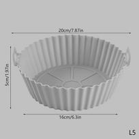 20/16cm Universalus silikoninis oro keptuvės formelis Oro keptuvės silikoninis kilimėlis Kepimo kilimėlis Silikoninis kepimo kilimėlis as the picture blue